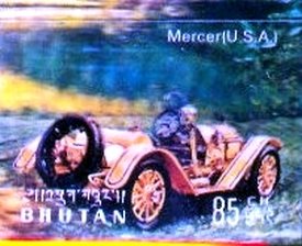 Stamp, Mercer, US, Bhutan,  , Cars