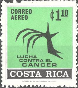 Stamp, Stylized Crab, Costa Rica,  , Cancer (Disease), Conferences, Medical Science, Stylized Animals