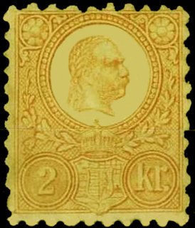 Stamp, King Franz Josef (1830-1916) and Coat of arms, Hungary,  , Heads of State, Kings, Coats of Arms