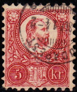 King Franz Josef (1830-1916) and Coat of arms