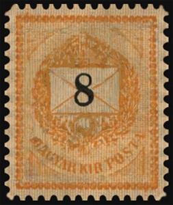 Stamp, Letter, black cipher, Hungary,  , Letters (Mail), Crowns and Coronets