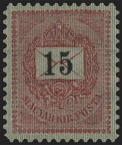 Stamp, Letter, black cipher, Hungary,  , Letters (Mail), Crowns and Coronets
