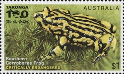 Stamp Collecting Month - Endangered Wildlife - Southern Corroboree Frog (Pseudophryne corroboree)