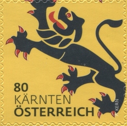 Stamp, Austria's Heraldry - Carinthian Coat of Arms - Lion, Austria,  , Heraldry, National symbols