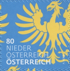 Stamp, Austria's Heraldry - Lower Austrian Coat of Arms - Eagle, Austria,  , Heraldry, National symbols