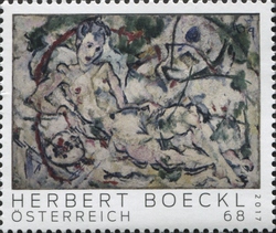 Stamp, Herbert Boeckl, Austria,  , Artists, Fine Arts