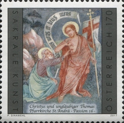 Parish Church of St Andrä - Passion 16 - Christ and doubting Thomas