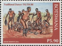 Stamp, Traditional Dance in Botswana - Tsutsube, Botswana,  , Architecture, Classical