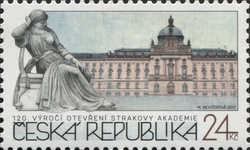 Stamp, 120th Anniversary of the Opening of Straka's Academy, Czech Republic,  , Architecture, Classical