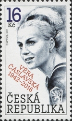 Stamp, Personalities - Vera Cáslavská, Czech Republic,  , Sport, Women, Mankind