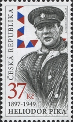 Stamp, Personalities - Heliodor Píka, Czech Republic,  , History of Peoples, Military, History