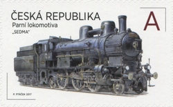 Stamp, The World on Rails I - Steam Locomotive, Czech Republic,  , Railways, Transportation, Steam engines