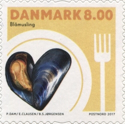 Stamp, Shellfish Galore, Denmark,  , Food and Cooking, Fauna, Marine fauna,  Food
