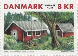 Stamp, Summer House, Denmark,  , Architecture, Classical