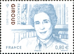 Stamp, Françoise Giroud, France,  , Politicians, Literature, Press and Comics, Politics and Government, Writers