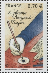 Stamp, Nib Pens - The Sergent-Major Nib, France,  , Literature, Press and Comics, Fine Arts, Calligraphy