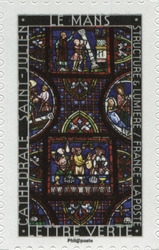 Stamp, Structure and Light - Le Mans Cathedral, France,  , Religions and beliefs, Ceramics and Glass, Fine Arts, Religious art and icons