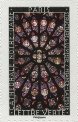 Stamp, Structure and Light - Notre-Dame Cathedral - Paris, France,  , Religions and beliefs, Ceramics and Glass, Fine Arts, Religious art and icons