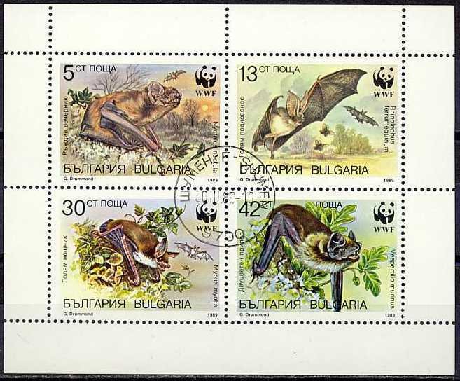 Mini Sheet with No. 371-44 - Bats