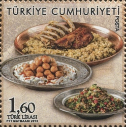 Stamp, Gaziantep - The Turkish city which is a Member of UNESCO Creative Cities Network with the field of Gastronomy, Turkey,  , Food and Cooking,  Food