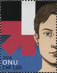 Stamp, HeForShe, United Nations, Offices in Geneva Switzerland,  , Mankind