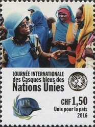 Stamp, International Day of UN Peacekeepers, United Nations, Offices in Geneva Switzerland,  , United Nations