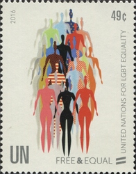 Stamp, Free and Equal, United Nations, Offices in New York,  , Mankind, Politics and Government, Law