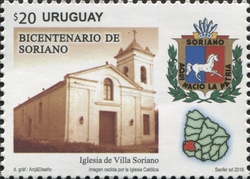 Stamp, Bicentenary of Soriano, Uruguay,  , Geographical history, History
