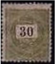Stamp, Letter, black cipher, Hungary,  , Letters (Mail), Crowns and Coronets