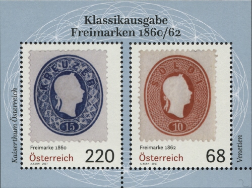 Postage stamps from 1860