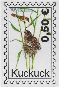 Stamp, Common Cuckoo (Cuculus canorus), Germany, Modern Private Post Offices,  , Animals (Fauna), Birds