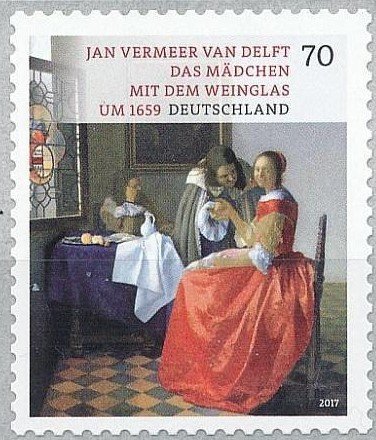 The Girl with the Wine Glass, painting by J. V. van Delft