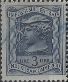 Revenue Stamp, Industry and Commerce without fasces, Italy,  , Heads of State, Industry