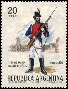 Stamp, Army Day, Argentina,  , Army, Uniforms