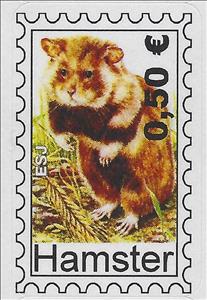 Stamp, Golden Hamster (Mesocricetus auratus), Germany, Modern Private Post Offices,  , Animals (Fauna), Hamsters, Mammals, Rodents