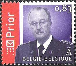 Stamp, King Albert II in uniform Prior 0,83 euro, Belgium,  , Kings