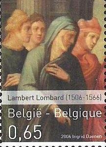 Stamp, "Augustus and the Sybil of Tibur" by Lambert Lombard, Belgium,  , Art