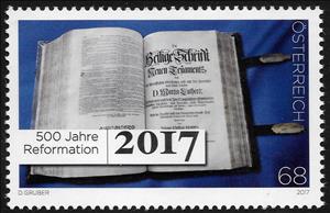 Stamp, 500 years Reformation, Austria,  , Religion