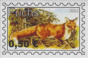 Stamp, Red Fox (Vulpes vulpes), Germany, Modern Private Post Offices,  , Animals (Fauna), Foxes, Mammals