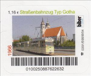 Stamp, Straßenbahnen Straßenbahnzug Typ Gotha, Germany, Modern Private Post Offices,  , Trams