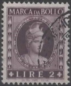 Revenue Stamp, Italy helmeted, Italy,  , Helmets