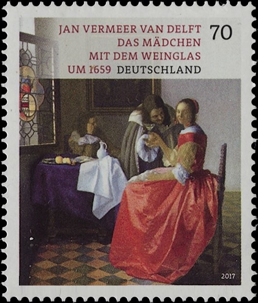 The Girl with the Wine Glass, painting by J. V. van Delft