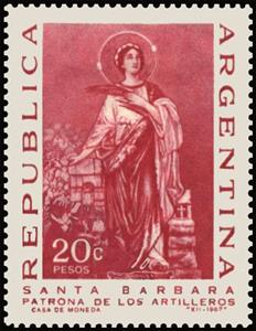 Stamp, Santa Barbara, Argentina,  , Religion, Saints