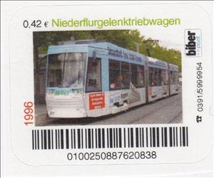 Stamp, Straßenbahnen Niederflurgelenktriebwagen, Germany, Modern Private Post Offices,  , Trams