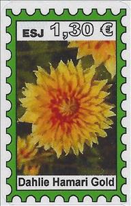 Stamp, Dahlie Hamari Gold, Germany, Modern Private Post Offices,  , Flowers