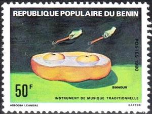 Stamp, Traditionnal Musical Instruments, Benin,  , Music, Musical Instruments