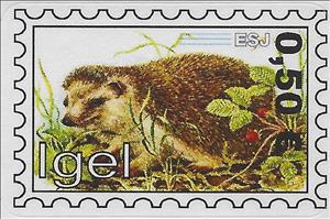 Stamp, European Hedgehog (Erinaceus europaeus), Germany, Modern Private Post Offices,  , Animals (Fauna), Hedgehogs, Mammals