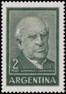 Stamp, Domingo Faustino Sarmiento - Offset, Argentina,  , Authors, Famous People, Heads of State, Literary People (Poets and Writers), Literature, Men