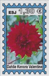 Stamp, Dahlie Kanora Valentine, Germany, Modern Private Post Offices,  , Flowers