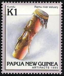 Stamp, Kundu (drum), Papua New Guinea,  , Art, Crafts, Musical Instruments